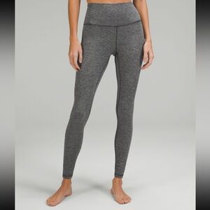 Lululemon double lined Align leggings. 25” Graphite Heather size 6